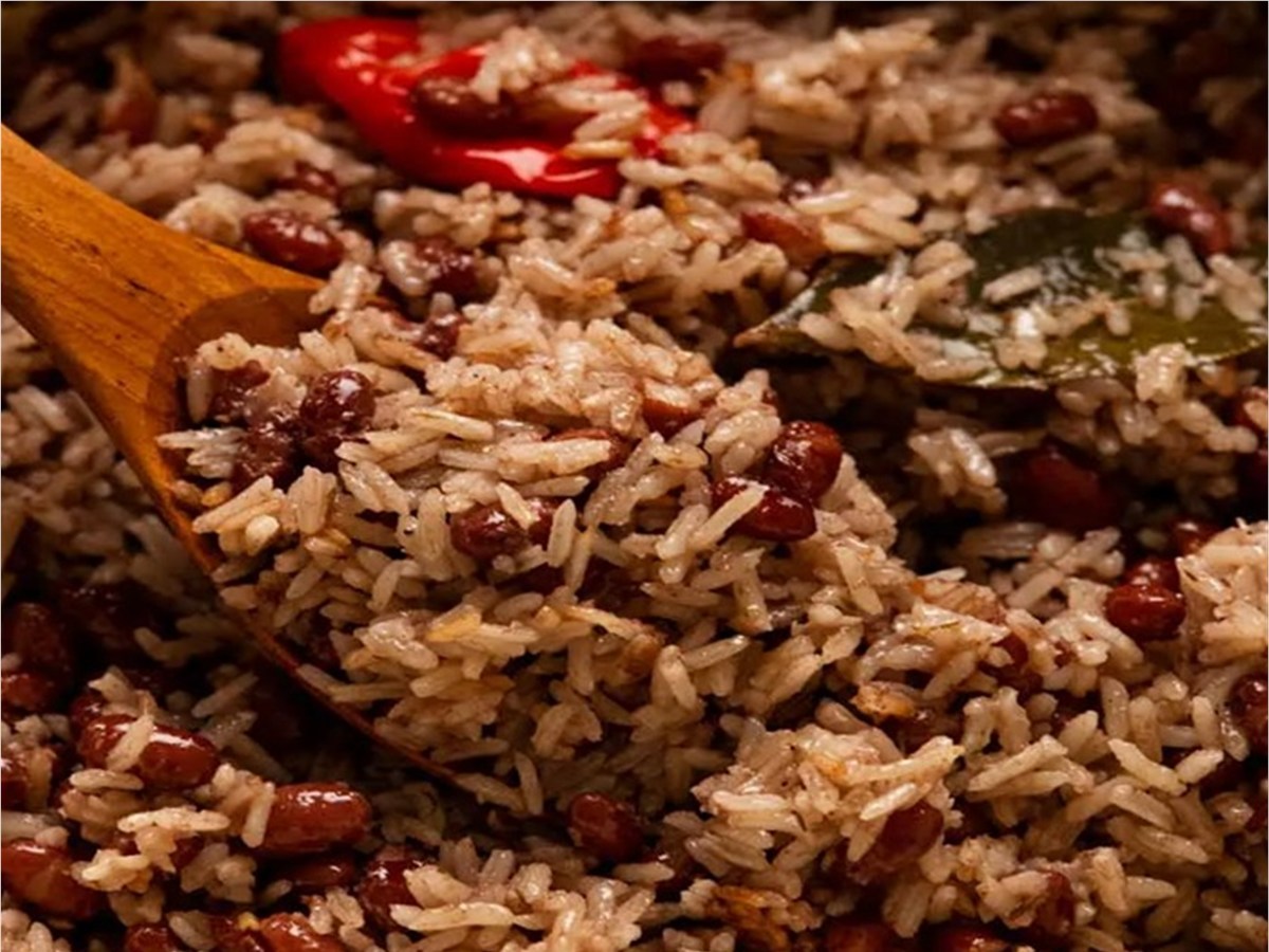 Caribbean rice and peas, a gluten-free Caribbean dish