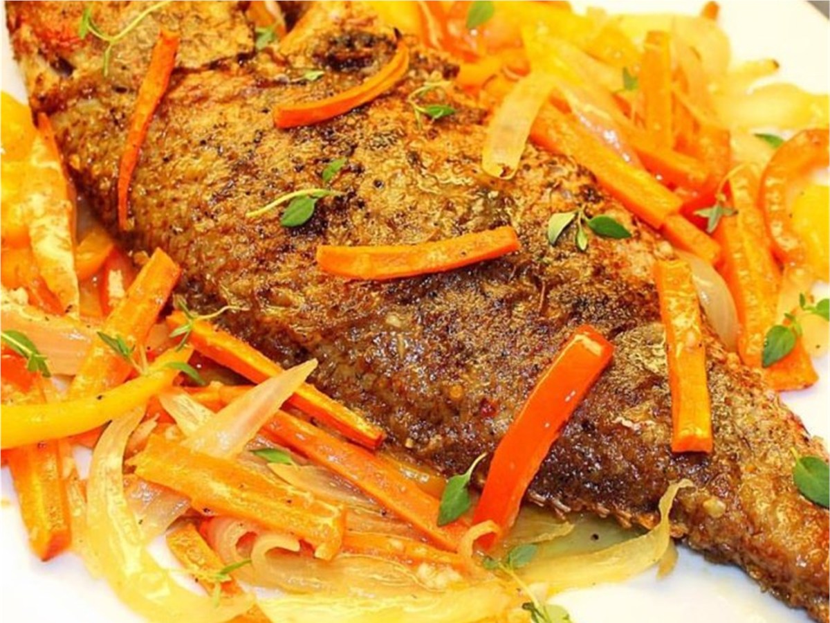 Escovitch fish, a gluten-free Caribbean dish